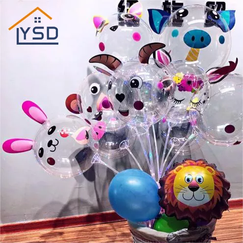 Bobo-ballon met cartoonsticker
