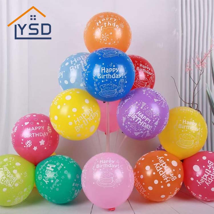 Gelukkige verjaardag gedrukte latex ballonnen