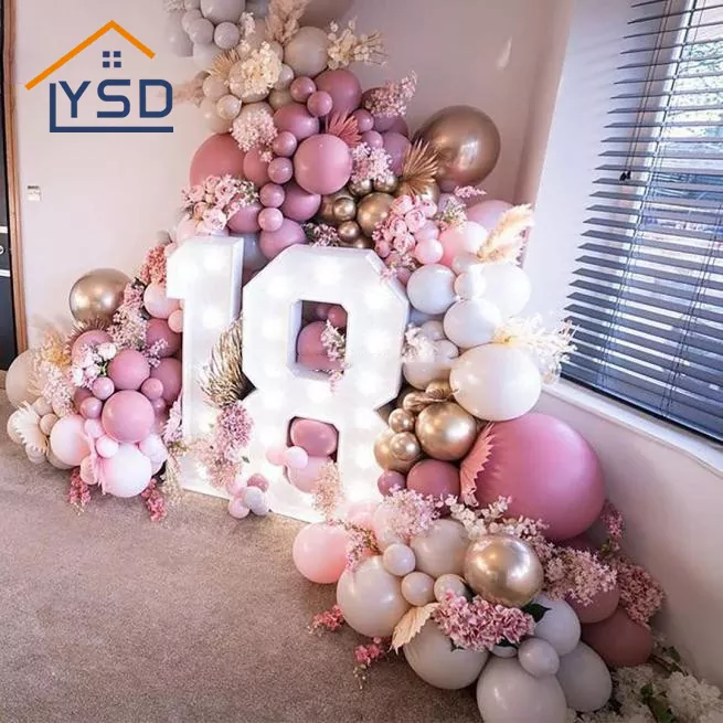 Pink Birthday Balloon Arch