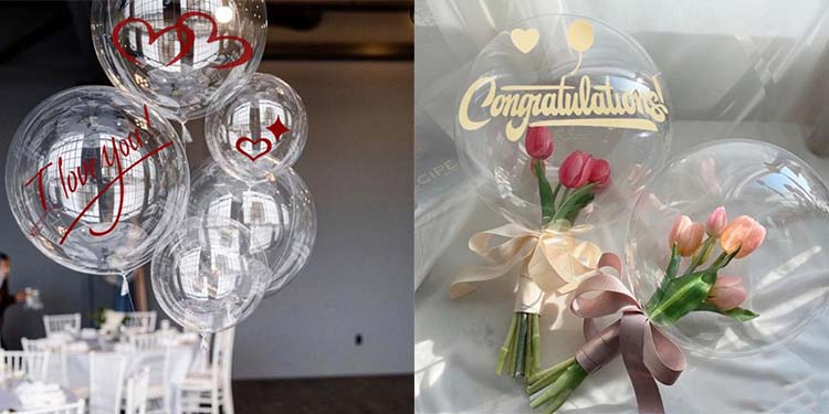 Bobo balloon with 2D sticker