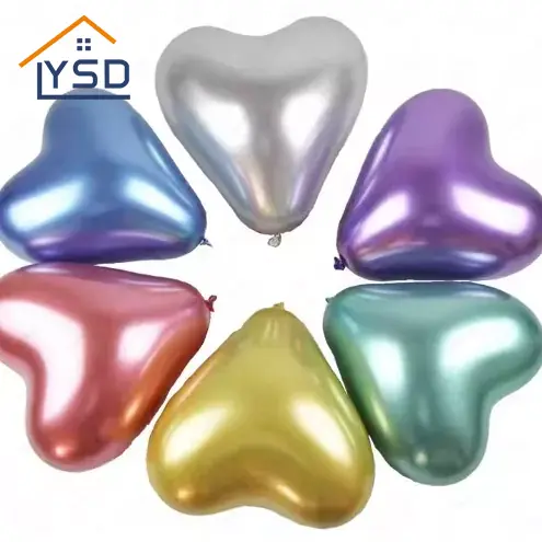 Metalen hartvormige latexbal